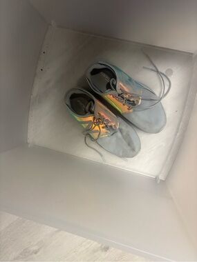 New Balance Light Gray Sneakers with Iridescent Accents